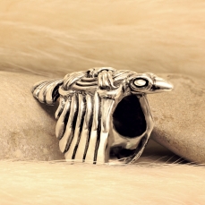 Кольцо Ворон с камнями